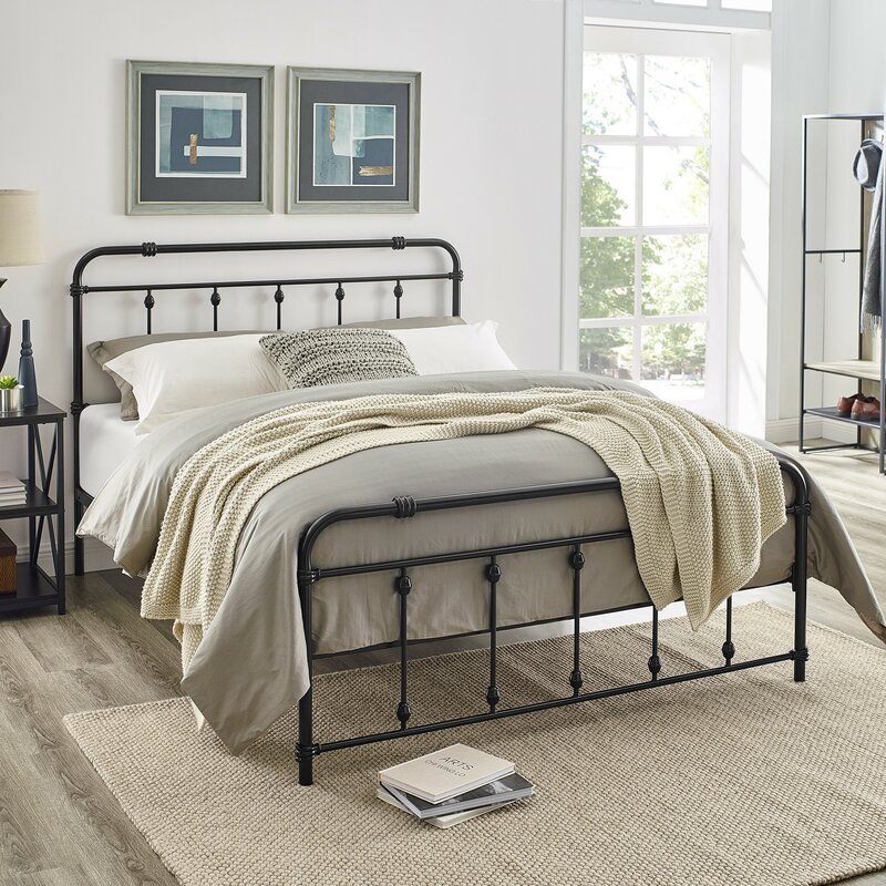 Black Metal Bed Frame Queen Wayfair - Mahilanya